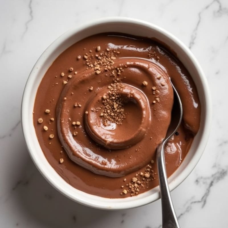 Silky Chocolate Protein Pudding with Almond Butter Swirl