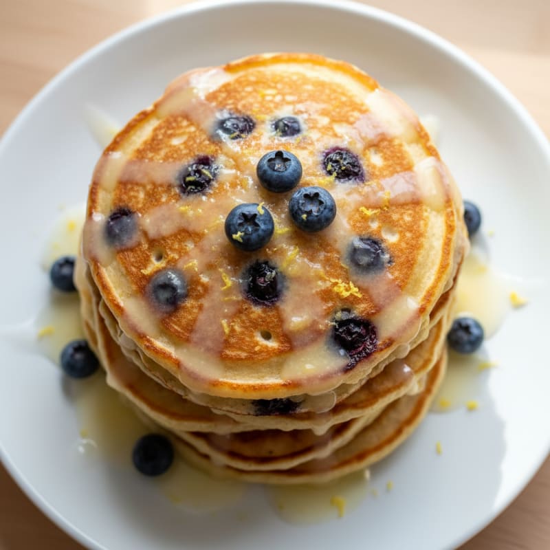 Blueberry Ricotta Pancakes with Lemon Zest