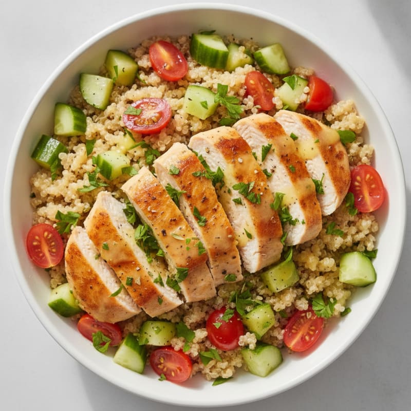 Lemon Herb Chicken and Quinoa Bowl