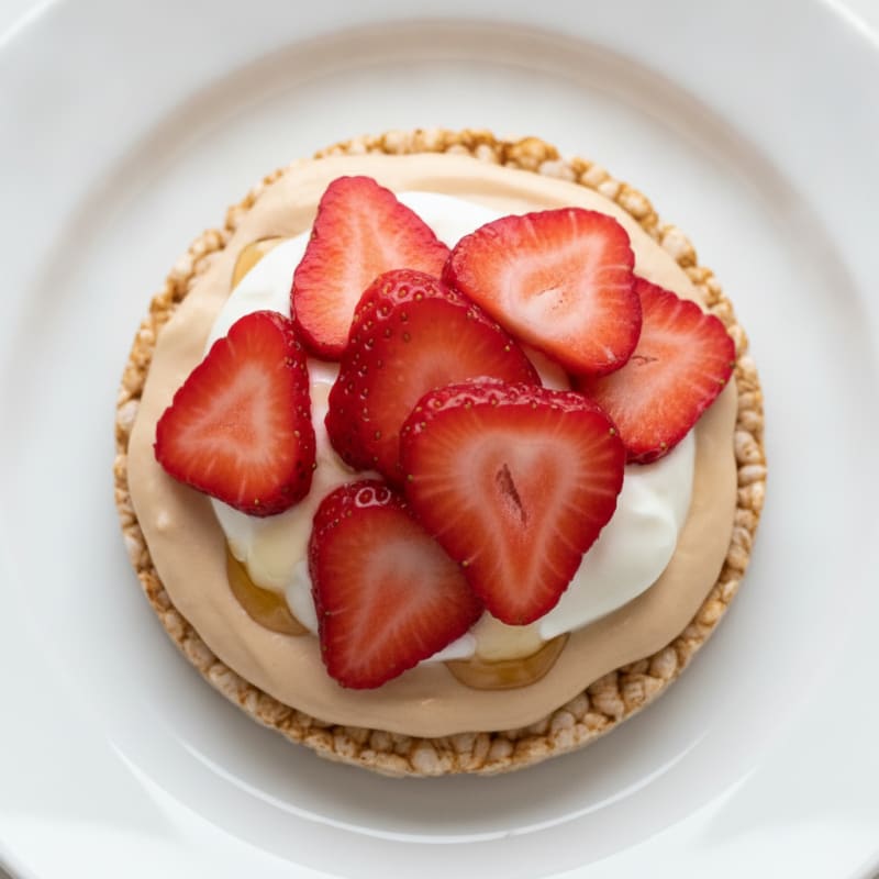 Berry-Topped Protein Pudding Rice Cake