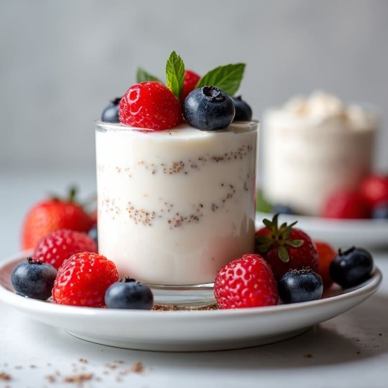 Greek Yogurt Protein Mousse with Berries