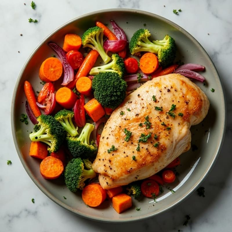 Sheet Pan Lemon Herb Chicken and Roasted Vegetables