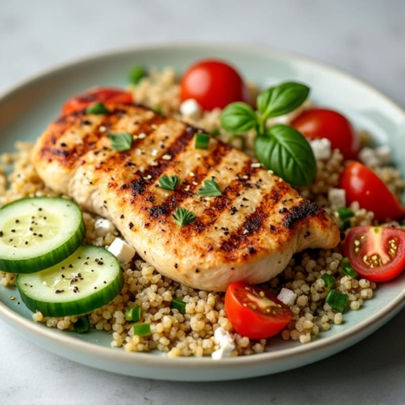 Grilled Turkey Breast with Crunchy Quinoa Salad