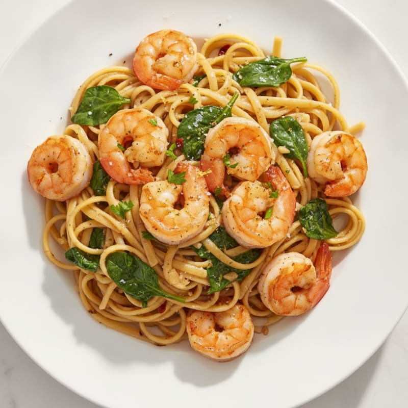 Garlic Butter Shrimp Scampi with Linguine