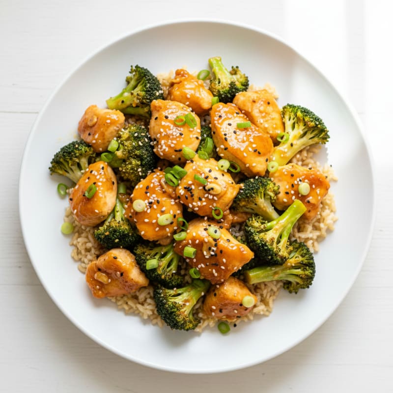 Baked Orange Chicken and Broccoli