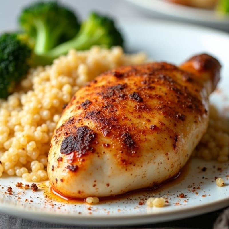 Spiced Roasted Chicken with Lemon-Garlic