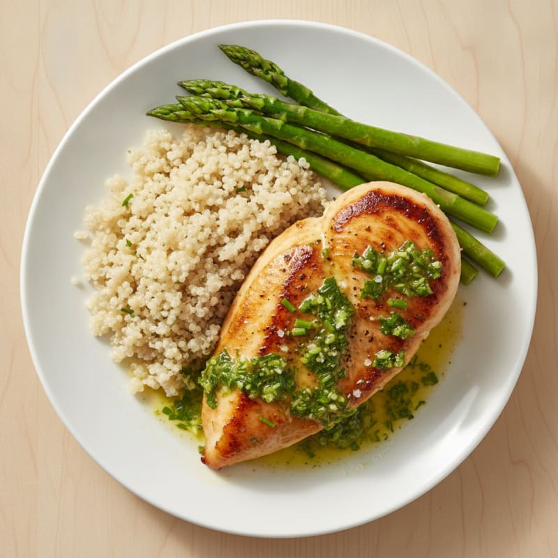 Pan-Seared Chicken with Herb Sauce