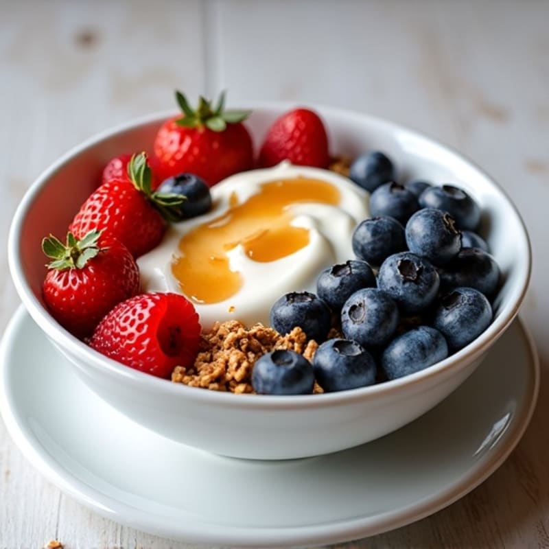 Greek Yogurt Bowl with Fresh Berries and Almond Butter