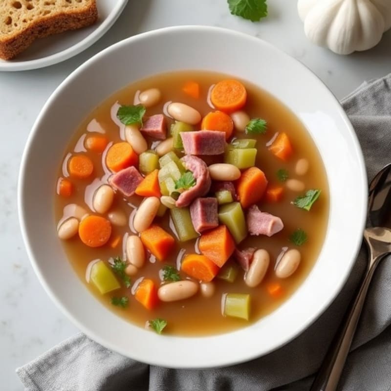 Hearty Smoked Ham and Bean Soup