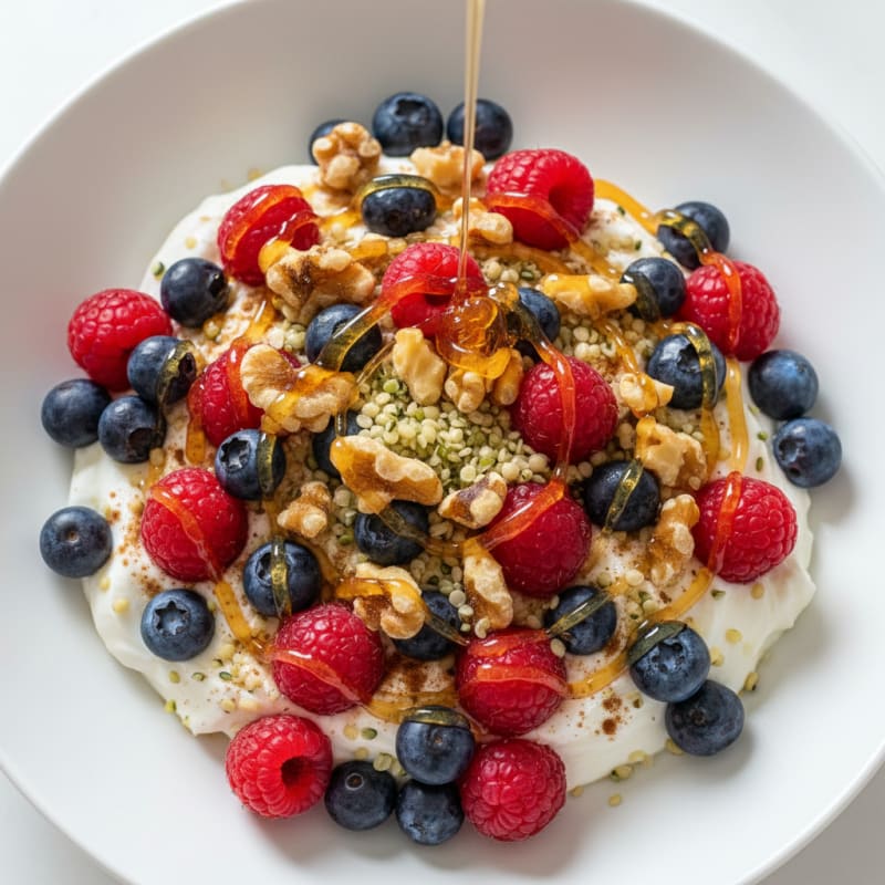Protein-Packed Greek Yogurt Bowl with Berries and Honey
