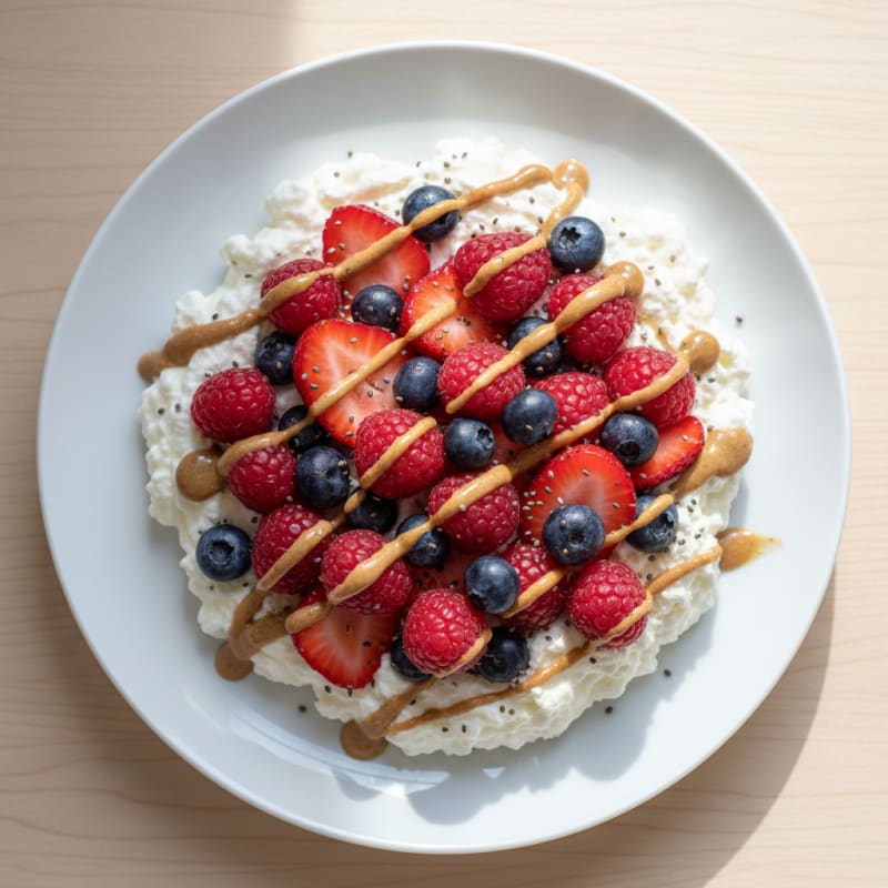 Silky Greek Yogurt Protein Mousse with Mixed Berries