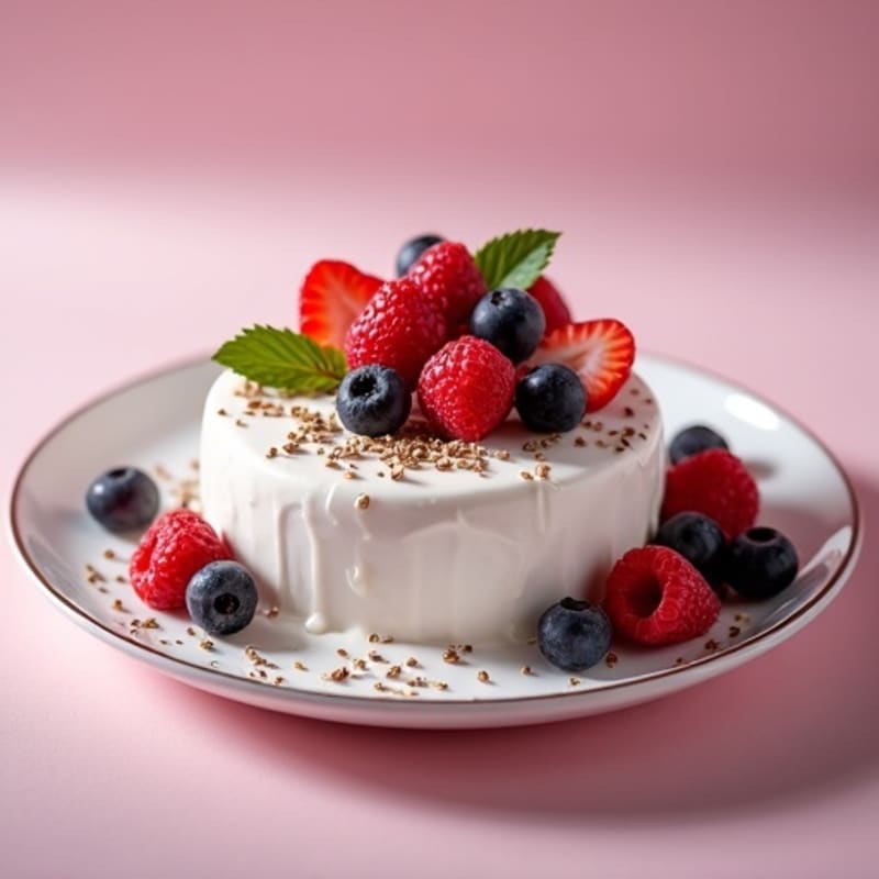 Silky Greek Yogurt Protein Mousse with Berries