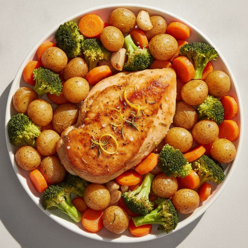 Lemon Herb Roasted Chicken Dinner