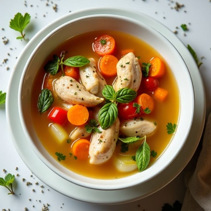 Hearty Fresh Herb Chicken and Vegetable Soup