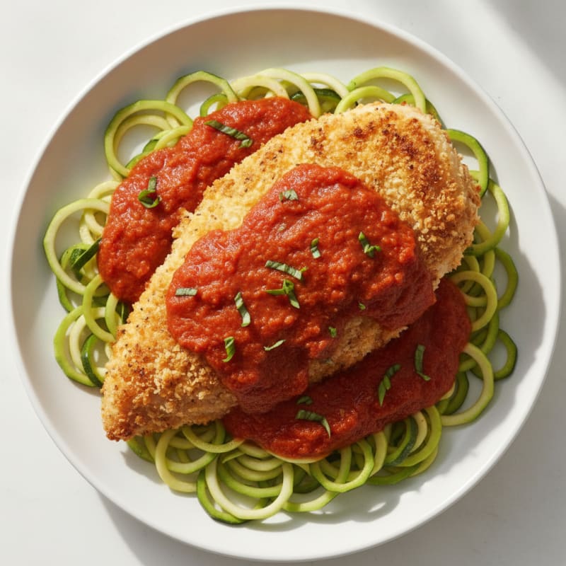 Parmesan-Crusted Chicken with Marinara Sauce