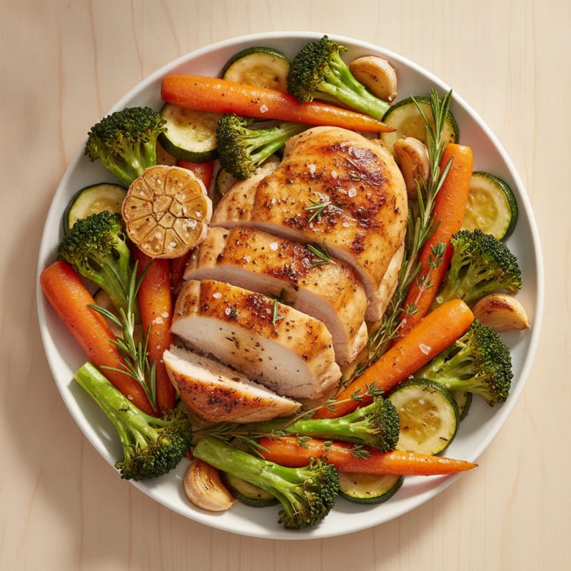 Garlic Herb Roasted Chicken with Vegetables