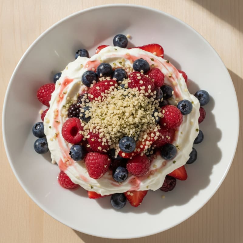 Greek Yogurt Protein Parfait with Mixed Berries
