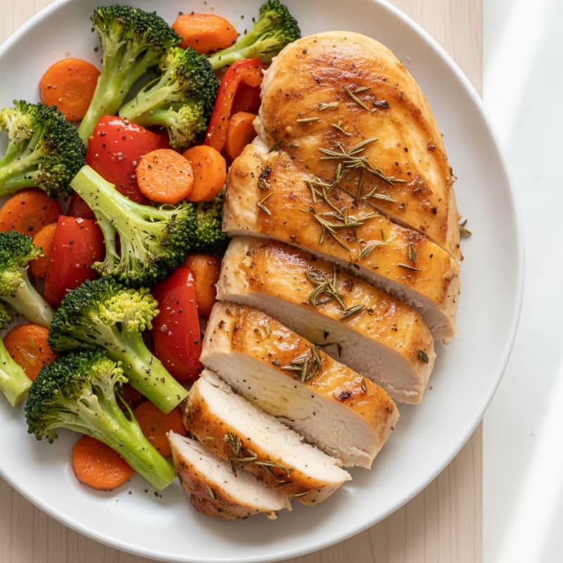 Herb-Roasted Chicken with Roasted Vegetables