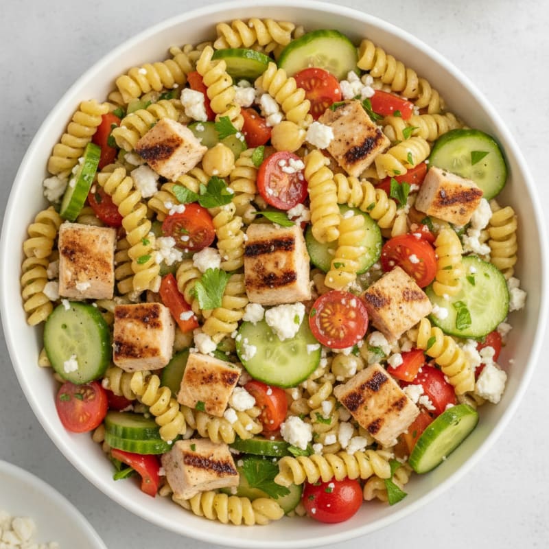 Garden Herb Pasta Salad with Feta