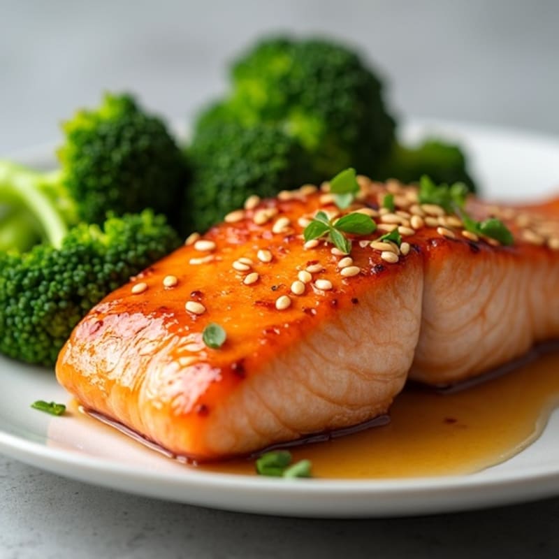 Honey-Ginger Glazed Salmon with Sesame