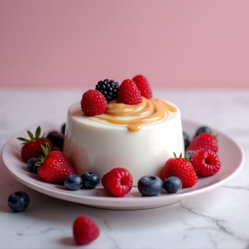 Greek Yogurt Protein Mousse with Mixed Berries