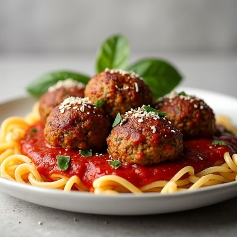 Hearty Italian-Spiced Lentil Meatballs with Marinara