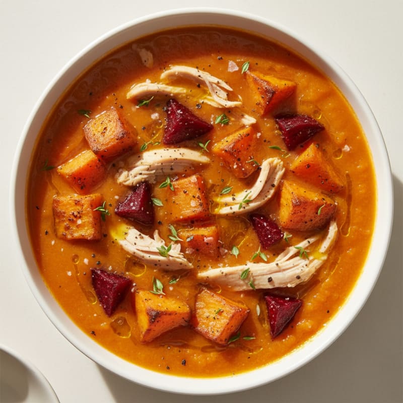 Roasted Root Vegetable Harvest Soup