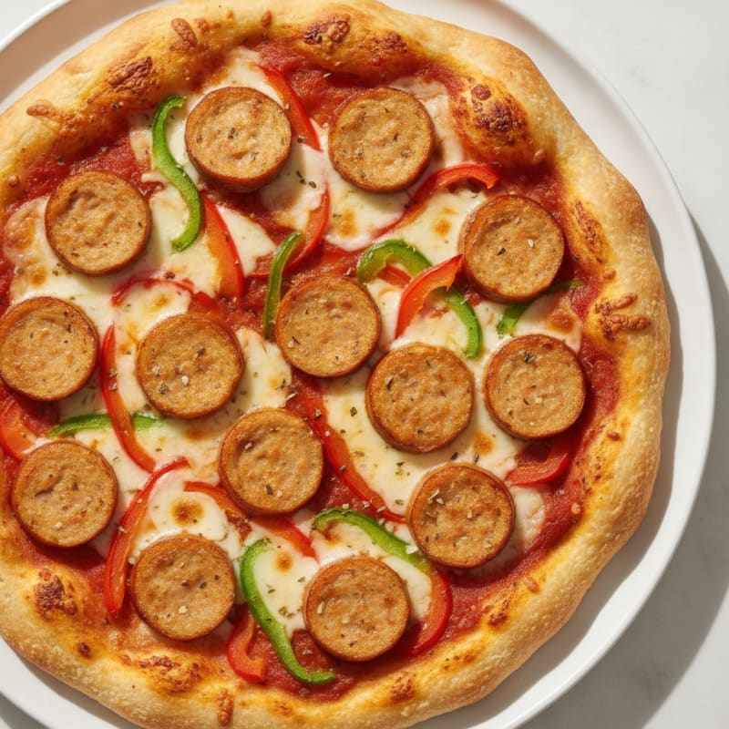 Air Fryer Chicken Sausage Pizza