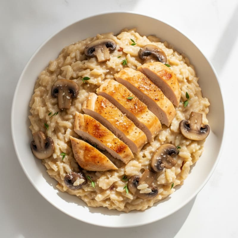 Creamy Parmesan Mushroom Risotto