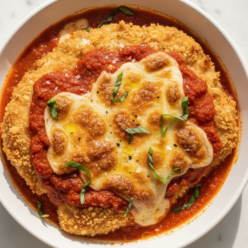 Crispy Chicken Parmesan with Marinara Sauce