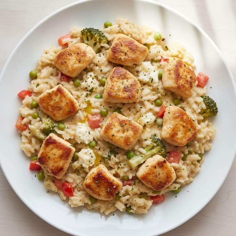 Chicken and Cream Cheese Rice Skillet