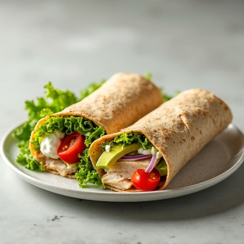 Fresh Turkey and Creamy Avocado Whole Wheat Wrap