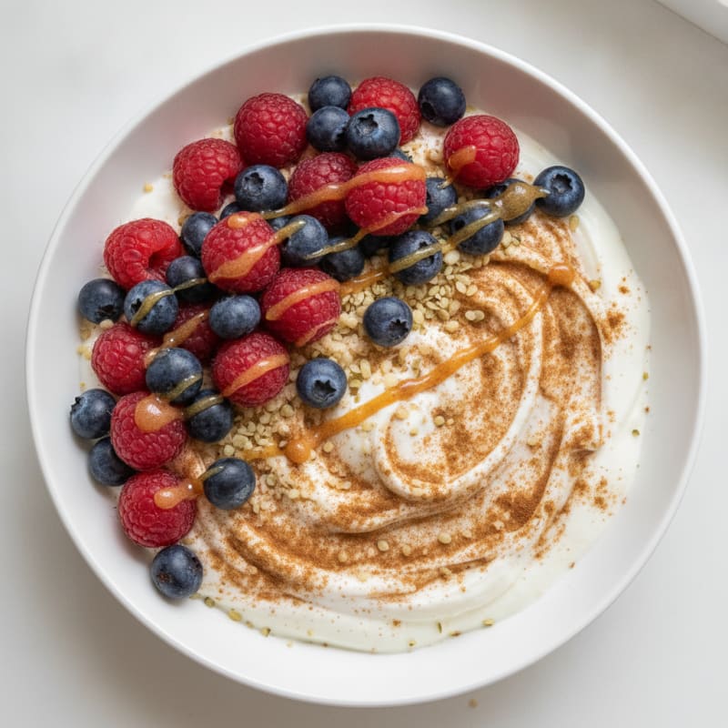 Cinnamon Kefir Bowl with Berries