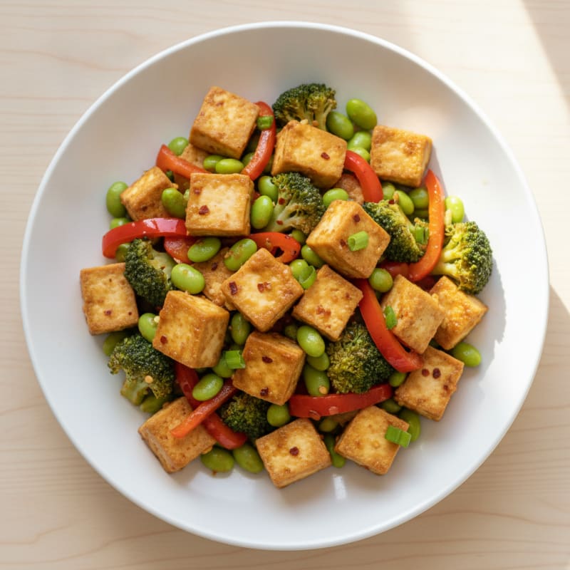 Ginger-Garlic Tofu Vegetable Stir-Fry