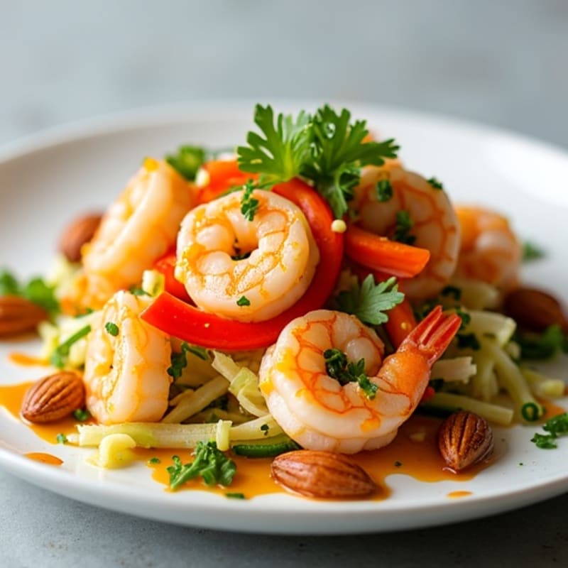 Shrimp and Crab Crunchy Spicy Sriracha Salad