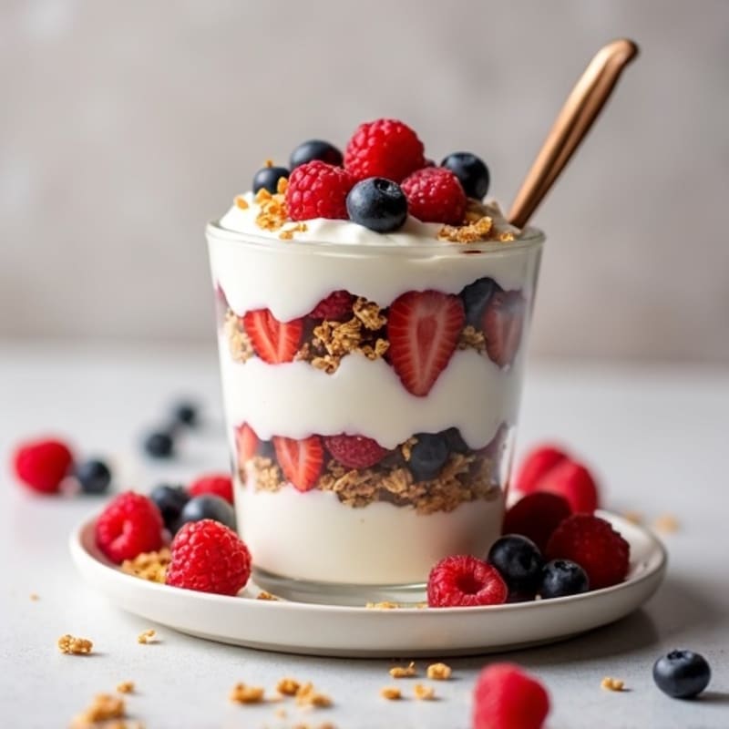 Creamy Greek Yogurt Protein Parfait with Mixed Berries