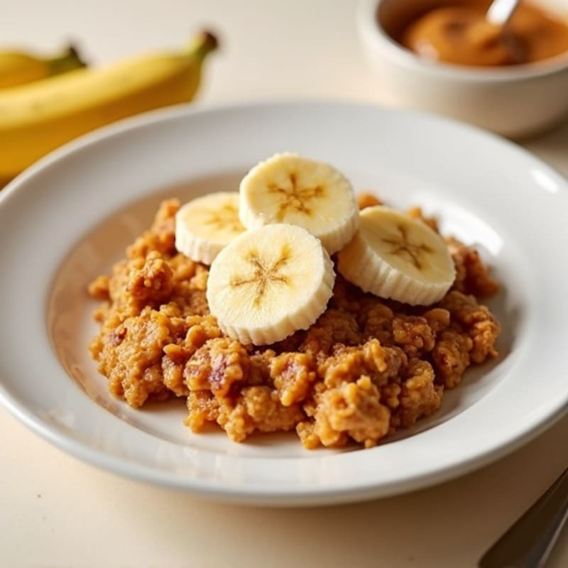 Gooey Peanut Butter Protein Baked Oats