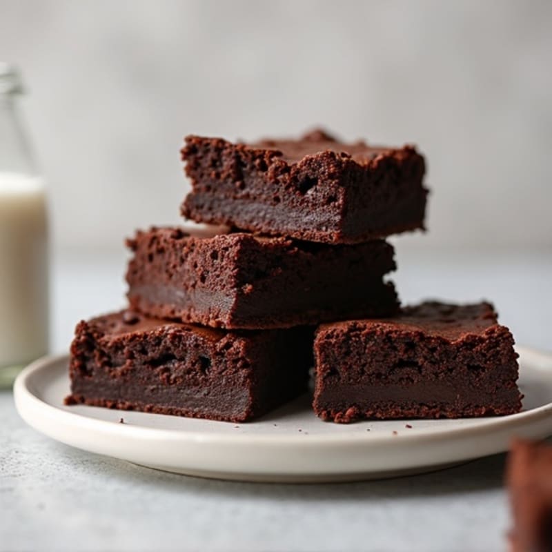 Fudgy Dark Chocolate Protein Brownies