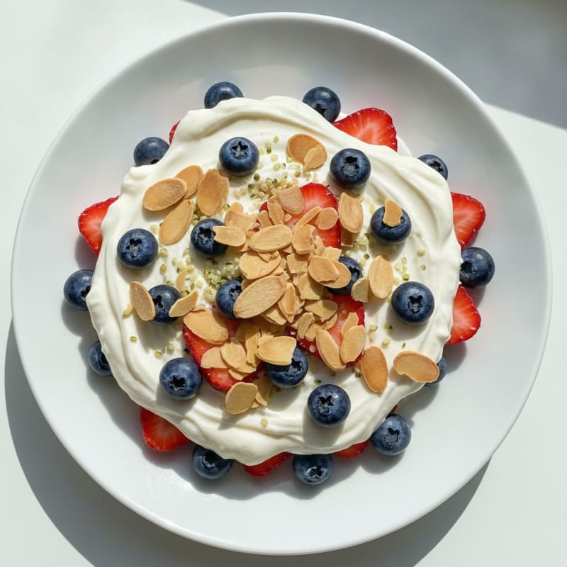 Vanilla Greek Yogurt Protein Parfait with Berries
