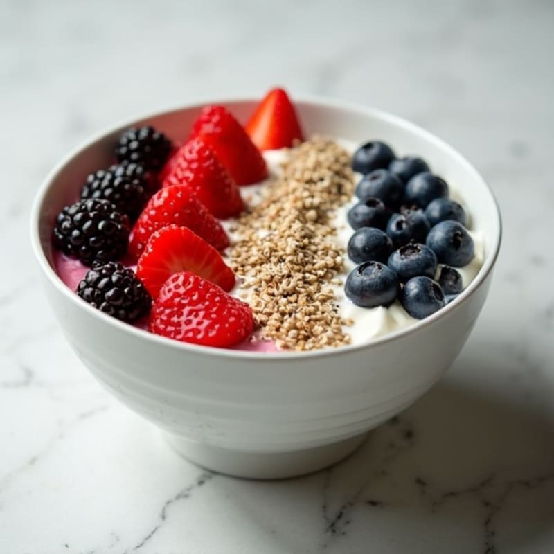 Creamy Greek Yogurt Protein Bowl with Berries and Chia Seeds