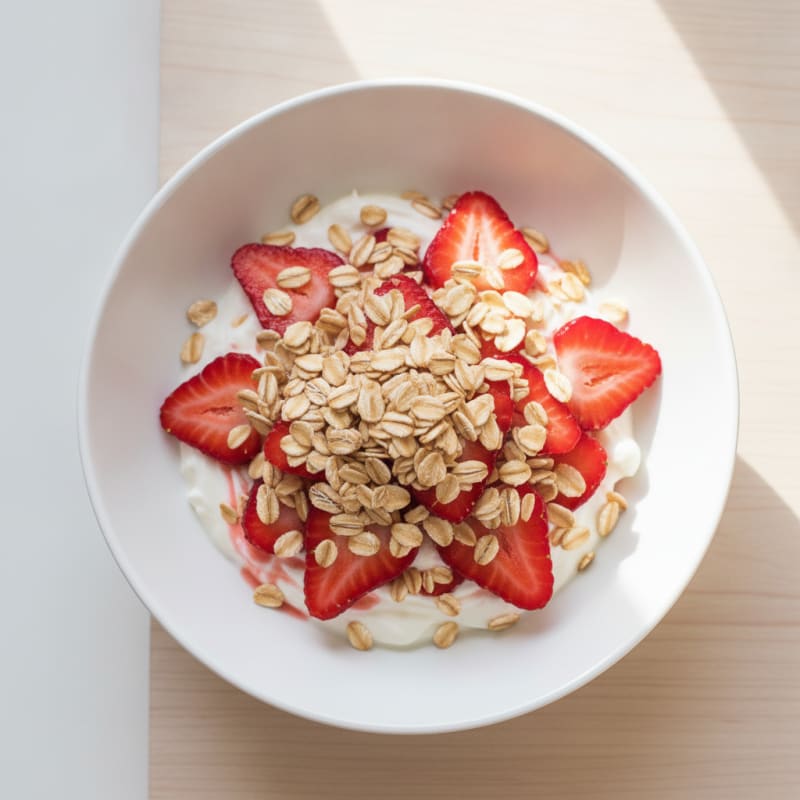 Berry Yogurt Parfait with Rolled Oats