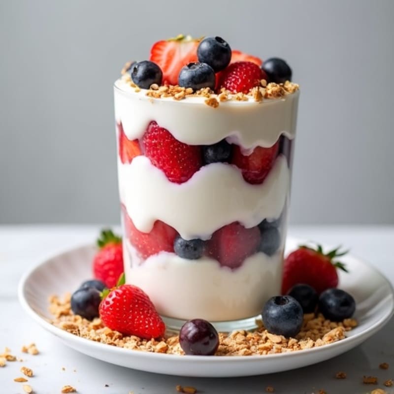 Creamy Greek Yogurt Protein Parfait with Mixed Berries