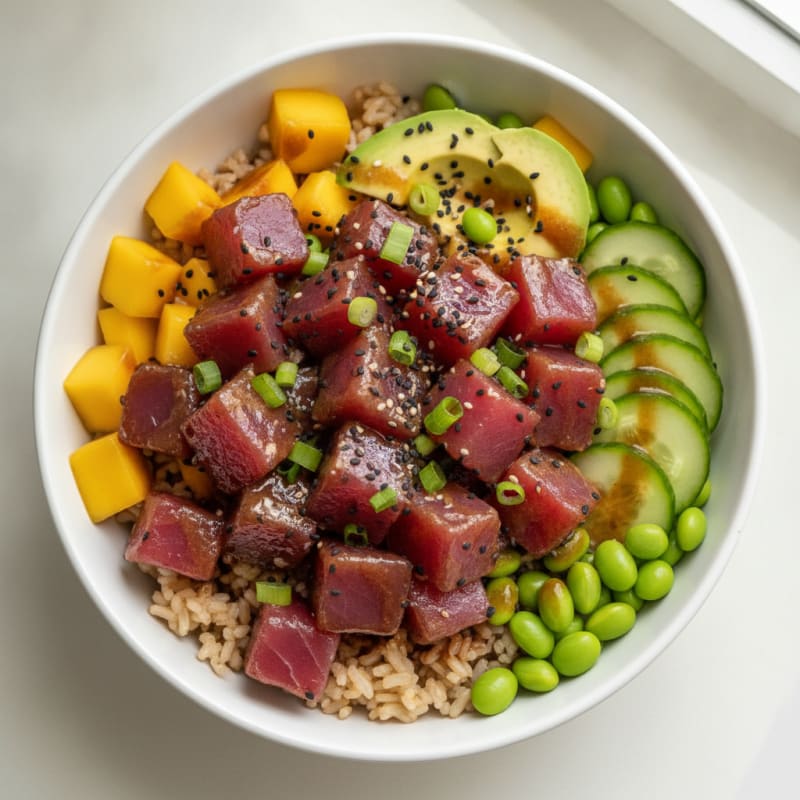 Ahi Tuna Poke Bowl with Mango