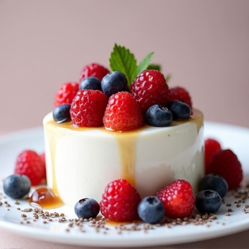High-Protein Greek Yogurt Mousse with Mixed Berries