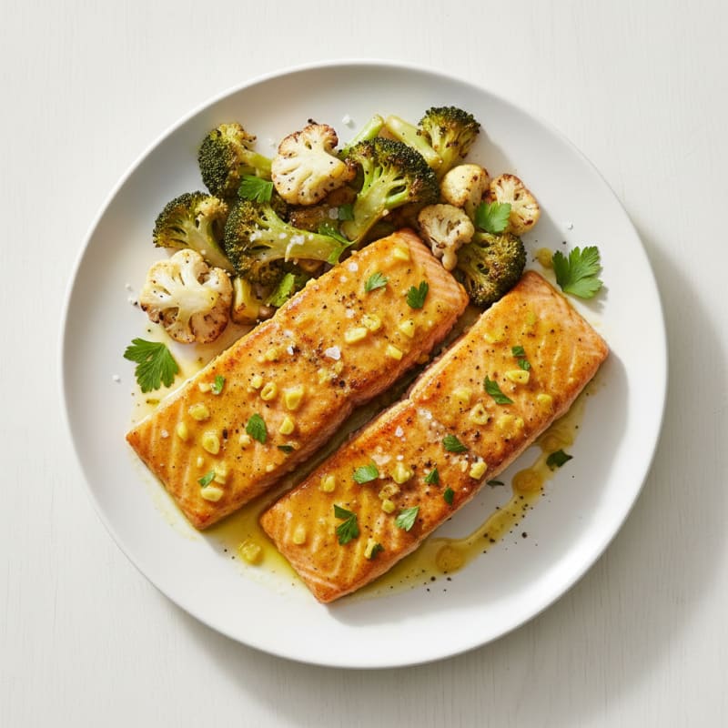 Turmeric-Ginger Salmon with Roasted Vegetables