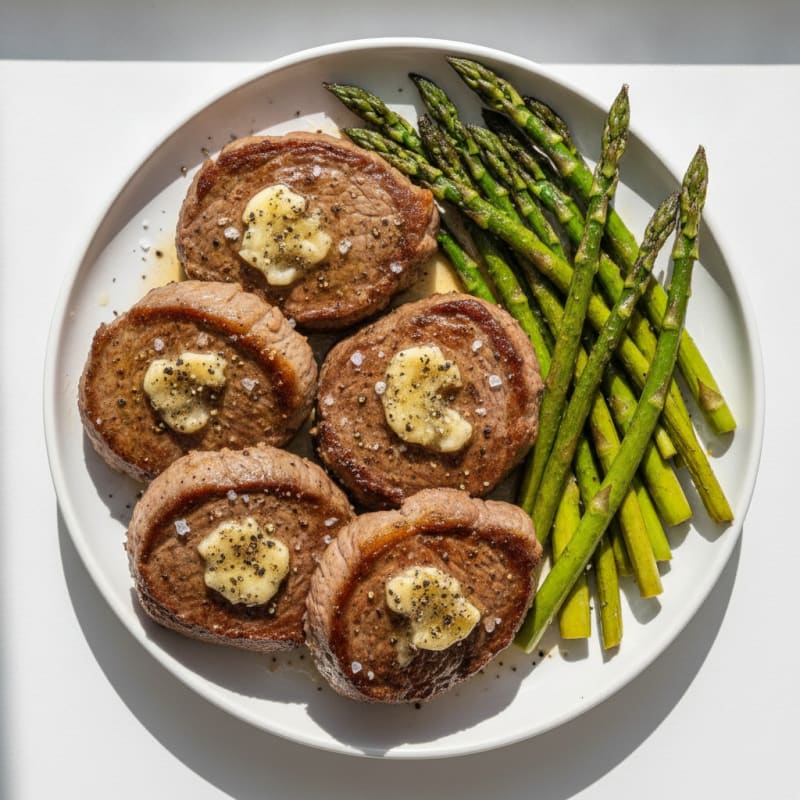 Pan-Seared Round Steak with Garlic Butter