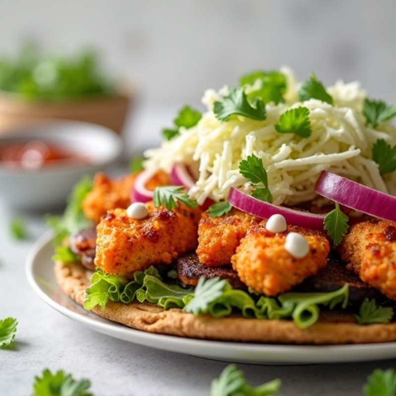 Crispy BBQ Ranch Chicken Flatbread