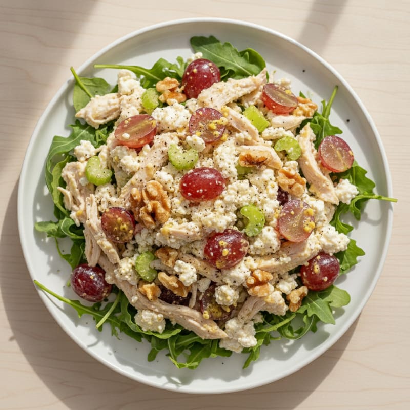 Cottage Cheese Chicken Salad with Grapes