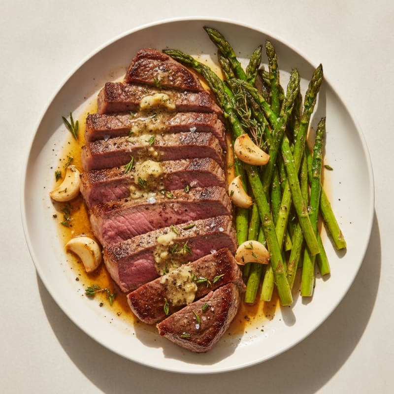 Pan-Seared Steak with Garlic Herb Butter