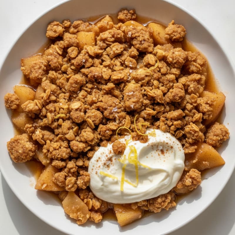 Baked Apple Crumble with Oat Topping